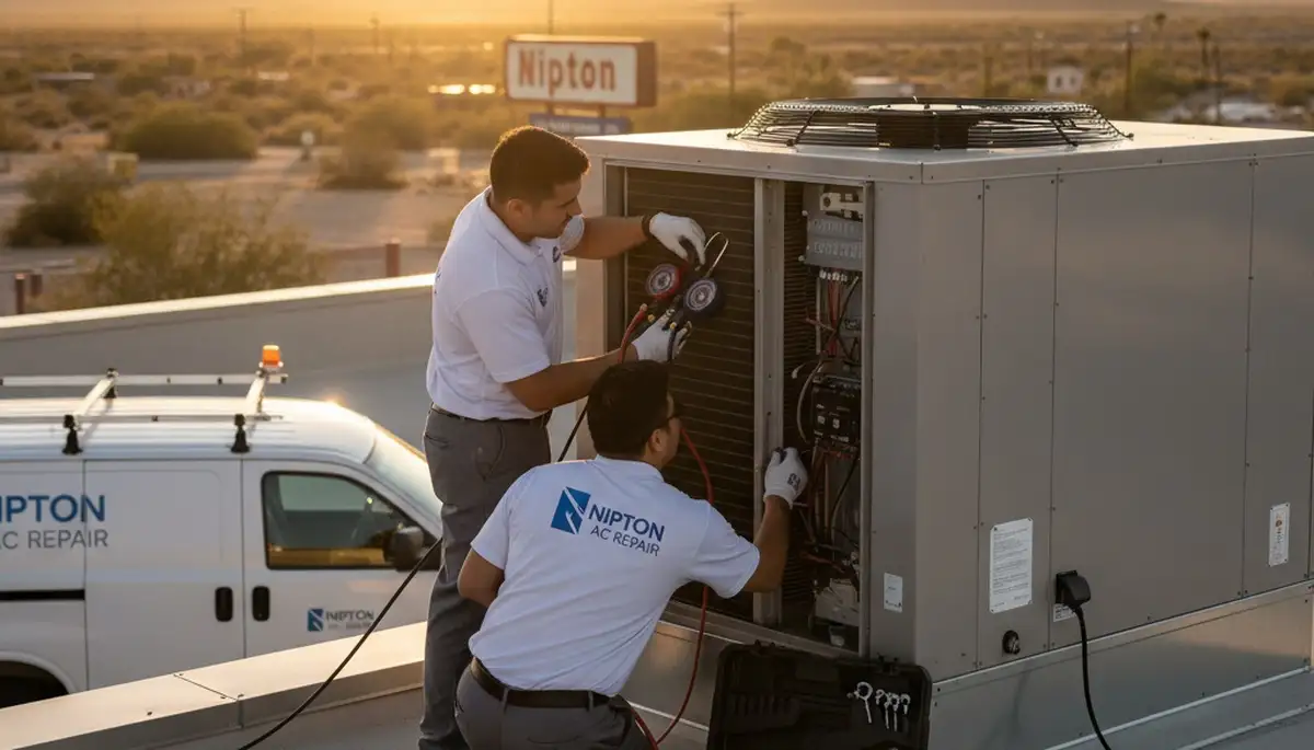 Professional AC repair technician serving residential units in Las Vegas, NV